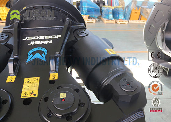 JISAN 油圧回転モーター付き掘削機用金属せん断機、360度回転、強力なパワーと長寿命