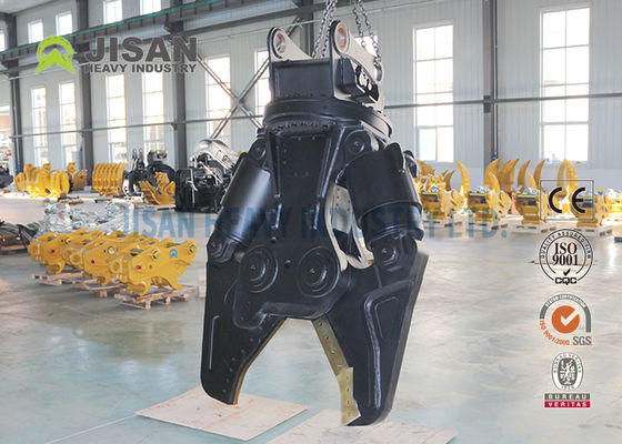 JISAN 油圧回転モーター付き掘削機用金属せん断機、360度回転、強力なパワーと長寿命