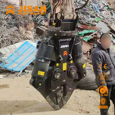 コンクリートのリサイクルと取り壊しのために,広い口を開けと強力なパワーシリンダーを持つ汎用的な掘削機金属シール