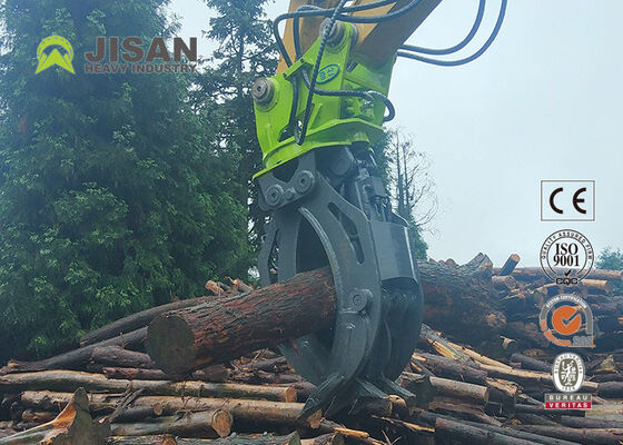 CAT 336 油圧ショベル用 ダブルリンケージ回転式ロググラップル 1800mm ジョー開口部